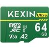 KEXIN Ultra - Scheda di memoria microSDXC UHS-I da 64 GB fino a 150 MB/s | con adattatore, per droni, action cam e smartphone, A2, C10, U3, V30, Full HD, 4K,