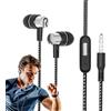 Generic Mike - Auricolari in-ear con filo | Musica con cavo Ascolto Podcast Fare Telefonate Cuffie In-Ear Mike Earbud Ascolto Fare Podcast Telefonate