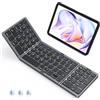 Meetion Gamer Tastiera Bluetooth pieghevole, tastiera portatile senza fili con tastiera numerica, tastiere tascabili ricaricabili da viaggio per Windows, iOS, smartphone Android, tablet e laptop, supporta 3