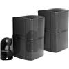 TNP Products TNP Supporto da Parete Universale per Altoparlanti Satellitari con Morsetto per Soffitto con Rotazione Regolabile a Sbalzo e Inclinazione per Sistema Home Theater Surround Sound - Nero,