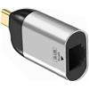 JSER Adattatore di rete Ethernet USB-C Type-C Host a RJ45 femmina Gigabit 1Gbps Ethernet 1000Mbps per router laptop