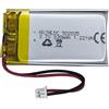 HXJNLDC Batteria ricaricabile al polimero di litio CC 3.7V 330mAh 502035, adatta per prodotti elettronici fai da te 3.7-5V con sostituzione della batteria a 2 fili incorporata e luci LED