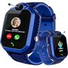 POKUJNFY Smartwatch Bambini con GPS SOS Telefono Chat vocale | Modalità Classe Contatti Giochi IP68 Impermeabile Sveglia Digitale Orologio Smartwatch Bambino Bambina Compleanno Regalo