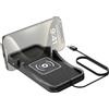TKSE Caricabatterie wireless da 15 W, stazione di ricarica induttiva antiscivolo, con caricatore da auto da 40 W, per la maggior parte dei telefoni cellulari (stile 3)