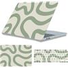 HLAAJJX Custodia Compatibile con MacBook Air 13 Pollici 2022-2026 M2/M3/M4/M5 | Copertina Case Protettiva Sottile y Protector De Teclado para MacBook Air 13,6 (A2681/A3113/A3240/A3449), Linea Verde
