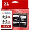 INKCLOUD 545XL 546XL Multipack di ricambio per Canon 545 546 PG-545XL CL-546XL Nero e Colore per Canon Pixma MX495 TR4550 TS3350 TS3150 TR4551 MG2550s MG2555s TS3151 MG3050 2950. TS205