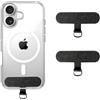 Anfire Supporto per cinturino per cellulare, 2 pezzi, ultra sottile, resistente, universale, senza colla, multifunzionale, per cellulare, universale, per tutte le custodie standard, grigio scuro