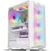 Spirit of Gamer - REBEL NX, PC Case Gaming ATX/mATX/ITX, 4 Ventole ARGB da 120 mm, Vetro Temperato, Supporto per Watercooling da 360 mm, Archiviazione Modulabile SSD/HDD