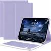 PDJPESH Custodia per tablet BNCF NewBook 10, con tastiera magnetica staccabile, supporto regolabile, visualizzazione multi-angolo, protezione completa, custodia antiurto in pelle PU (viola)