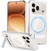 XTCASE Cover Magnetica Honor 600/600 Pro con Supporto, Chiaro | Custodia Trasparente [Compatibile con Magsafe] con Cavalletto Invisibile Regolabile Antiurto Antigraffio Anti-ingiallimento