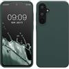 kwmobile Cover per Samsung Galaxy A55 5G Custodia - Back Case per Smartphone in Silicone TPU - Protezione Gommata - verde blu
