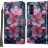 PHINIENLAND Cover per Samsung Galaxy S26 FE custodia portafoglio Fiori | 3 scomparti carte, 1 tasca banconote, Chiusura magnetica, Supporto, Pelle PU flip cover per Samsung S26 FE