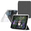 ZOPSGYU Custodia per iPad A16 11° generazione 11'' 2025 & iPad 10° generazione 10.9'' 2022 con portapenne, cover pieghevole a Y, formato verticale, custodia leggera, retro trasparente (nero)