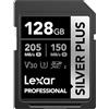 Lexar Scheda di memoria professionale Silver Plus SDXC UHS-I da 128 GB