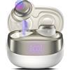 DUSONLAP Sleep Earbuds - Auricolari Bluetooth da 13,7 cm, leggeri, design piccolo per chi dorme di lato, 47 ore di riproduzione con custodia di ricarica, auricolari trasparenti per chiamate, colore