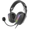 Mars Gaming MH-PRO, Cuffie Gaming ARGB Flow, Audio Surround, Cuscinetti AIR 3D, Microfono, PS4, PS5, XBOX ONE, XBOX SERIES X-S, Switch, Switch 2, Windows, Mac, Smartphone e Tablet, Nero