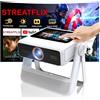 Aepuosem Proiettore Smart 4K Supportato con Touchscreen 7 e Doppio Display, Autofocus e Correzione Trapezoidale Automatica, WiFi 6 Bluetooth, HDR10, Videoproiettore Home Cinema per Smartphone, PC e Console