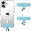 Anfire Supporto per cinturino per cellulare, 2 pezzi, ultra sottile, resistente, universale, senza colla, multifunzionale, per cellulare, universale, per tutte le custodie standard, blu cielo