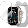 JETech Pellicola Protettiva per Apple Watch Ultra 4/3/2/1 49mm, 2 Pezzi | Installazione con un Tocco, Protezione in Vetro Temperato 9H, HD Chiaro, Resistente ai Graffi, senza Bolle, Anti-Impronte