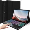 DKAHOEE Custodia con tastiera touchpad retroilluminata per Microsoft Surface Pro 7 Plus, Pro 7, Pro 6, Pro 5, Pro 4 da 12,3 pollici, tastiera wireless retroilluminata a 3 zone con supporto sottile per