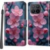 PHINIENLAND Cover per Xiaomi 17T Pro custodia portafoglio Fiori | 3 scomparti carte, 1 tasca banconote, Chiusura magnetica, Supporto, Pelle PU flip cover per Xiaomi 17T Pro