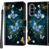 PHINIENLAND Cover per Samsung Galaxy S26 FE custodia portafoglio Farfalla | 3 scomparti carte, 1 tasca banconote, Chiusura magnetica, Supporto, Pelle PU flip cover per Samsung S26 FE