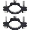 CS PRIORITY 2 pz M5/M6 vite in lega di alluminio supporto luce anteriore morsetto fisso staffa clip per montaggio faro bici moto faro faro (vite superiore M6 nero)