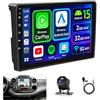 Hikity Autoradio Citroen Berlingo B9 Android 15 CarPlay Android Auto | Anche per Peugeot Partner 2008-2019. 2+32 GB, GPS, con Wireless Carplay Android Auto Radio FM/RDS WiFi + Retrocamera + MIC