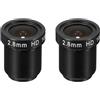 PATIKIL 2Pz Lente Telecamera Cctv 2,8 Mm Lente Telecamera Sicurezza Fpv M12 | Lente Grandangolare Filettata, F2.5 2Mp 1080P, Super Chiara, 128°, per Telecamera Ip Panoramica