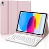 WINCHKING Tastiera per iPad A16 11 Generazione 11 2025/10 Generazione 10.9 2022 | Custodia Bluetooth Tastiera per iPad A16 11/10 Gen, Cover Keyboard Staccabile, Italiano QWERTY, Rosa