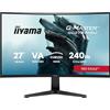 iiyama G-MASTER Red Eagle GC2784HSU-B1 Curvo Full-HD VA Gaming-Monitor | 68.6 cm, 27", 240Hz, 0.7ms, 1500R, HDMI, DP, USB2.0, HDR10, FreeSync Premium, Black Tuner, VESA, nero