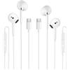 NkwwTe 2Pack Cuffie USB C per iPhone 17, Type C In-Ear Auricolari con Hi-Fi Stereo | Filo Cuffie con Microfono e Controllo Volume per per iPhone 15 16 Pro Max iPad Samsung Galaxy S23 S22 S21 S20 A54 Ultra 5G