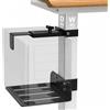 Timisea Supporto per PC sotto la scrivania, 65 x 45 mm (lunghezza x larghezza | Supporto universale per gambe del tavolo regolabili in altezza e normali gambe da scrivania, per sollevare e ventilare il