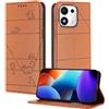XINYEXIN Custodia in Pelle per Honor 600 Smart 5G | Marrone, Cover a Libro, Portafoglio, Blocco RFID, Slot per Carte, Chiusura Magnetica, Supporto, Antiurto