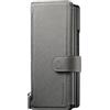COQUE Custodia Magnetica Con Portacarte Per Motorola Razr Fold-Grigio | Portafoglio in Pelle, Chiusura Magnetica, Anello Supporto Kickstand, Slot Carte con Cerniera, Ricarica Wireless
