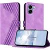 OKZone Cover per OPPO A6/A6C/A6S 5G/A6T/A6T Pro 4G/A6X,Custodia a Libro in Pelle Protettiva Folio Portafoglio con Chiusura Magnetica e Slot per Carte Wallet Case Flip Cover(Porpora)
