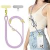 SURPHY Cordino per Cellulare da Collo*1,Patch Universale*2,Viola & Giallo | Cordino per Telefono in Bicolore Regolabile,Adatto per iPhone/Samsung/Xiaomi/Redmi e Qualsiasi Custodie per Smartphone