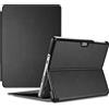 ProCase Custodia per Surface Go 2018/ Surface Go 2, Ultra Leggero e Sottile Custodia Protettiva in Pelle PU con Kickstand e Portapenna, Compatibile con Cover di Tipo Surface -Nero