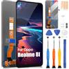 ARSSLY Schermo LCD per Oppo Realme 8i RMX3151 Display per Oppo Realme 9i / A96 4G Touchscreen Digitazer Full Assembly Sostituzione Schermo con Riparazione Kit (Nero, 6,6)