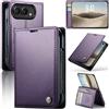 oiysrtoc Cover per iPhone Duo in Pelle PU Premium, Portafoglio con 3 Fessure Carte e Supporto, Blocco RFID, Chiusura Magnetica Custodia iPhone Duo, Viola