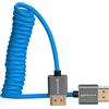 KONDOR BLUE Cavo HDMI completo a spirale a HDMI completo da 12 a 24 pollici - blu