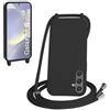 WenBaby Cover Compatible con Samsung Galaxy S25 Plus,Cellulare Girocollo Custodia con Cordino TPU Corda Silicone Case Bumper per Samsung Galaxy S25 Plus Custodia, Nero