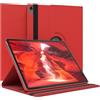 EAZY CASE - Custodia per iPad Air 13 (2024) tablet Cover protettiva Smart Cover Supporto rotante Astuccio pieghevole 360° girevole con funzione stand Similpelle Rosso