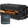 EDECOA 2000 W/4000 W Inverter 12 V 220 V/230 V Onda Pura | Dotato di modulo WiFi e applicazione, 1 porta USB e 1 porta PD, adatto a caravan, camper e pannelli solari