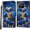 PHINIENLAND Cover per Xiaomi 17T Pro custodia portafoglio Cuore | 3 scomparti carte, 1 tasca banconote, Chiusura magnetica, Supporto, Pelle PU flip cover per Xiaomi 17T Pro