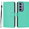 IMEIKONST Custodia Compatibile con Samsung Galaxy S26 Flip Case a Libro in Pelle Portafoglio con Porta Carte Protettiva Antiurto Magnetica Supporto Stand Caso per Samsung S26. Verde YBP1
