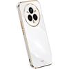 RankOne La Custodia del Telefono è Adatta per Realme 14 Pro+ 5G / Realme 14 ProPlus 5G (6.83 Inches), Case per Cellulare in Silicone con Telaio Galvanico - Bianco