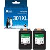 G&G Cartucce d'inchiostro compatibili con HP 301 XL nero per HP Deskjet 4500 4502 DeskJet 2540 2050 2510 OfficeJet 2620 4630 (2 nero)