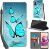 PHINIENLAND Cover per Xiaomi Redmi Note 10 4G custodia portafoglio Turquoise | 3 scomparti carte, 1 tasca banconote, Chiusura magnetica, Supporto, Pelle PU flip cover per Redmi Note 10 4G