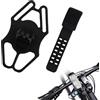Amexo Supporto per cellulare in silicone per bicicletta, flessibile, per moto, nero, supporto per cellulare